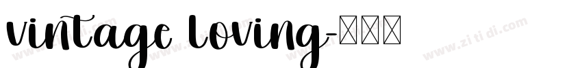vintage loving字体转换